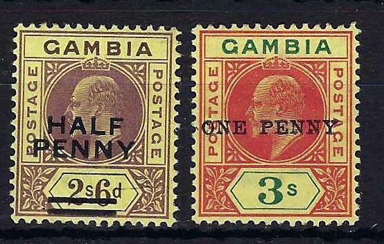Image of Gambia SG 69/70 LMM British Commonwealth Stamp